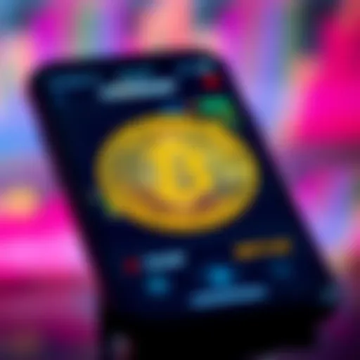 A close-up of a smartphone showing the Coinbase app with Bitcoin price discrepancies, highlighting the difference between displayed price and transaction price.