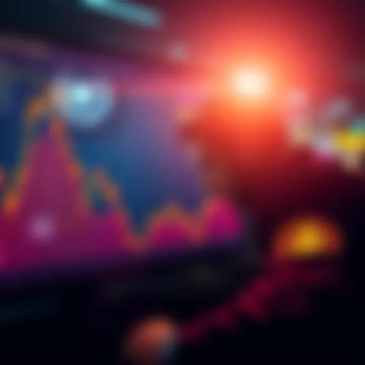 Graph showing a steep decline in Bitcoin's value with a worried investor looking at a screen