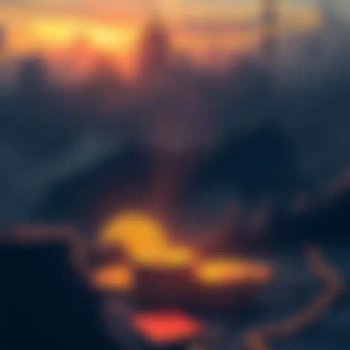 An illustration showing Bitcoin falling below $1,000 with a bleak background depicting economic decline.