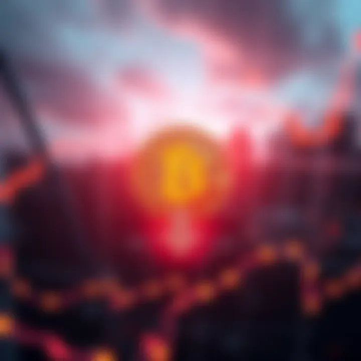 Bitcoin Price Drop A graphic showing Bitcoin's price approaching 50,000 with a downward trend arrow and market speculation visuals.