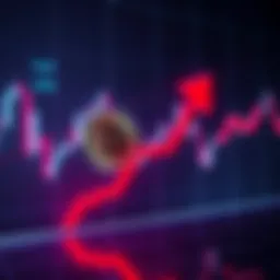Graph showing Bitcoin price falling below $61,500 with a red downward arrow