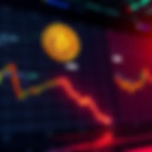 A graphic showing Bitcoin's price chart with a downward trend and the 40k mark highlighted