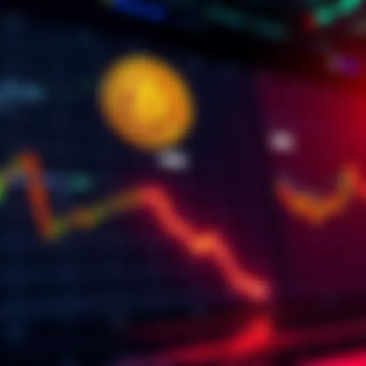 A graphic showing Bitcoin's price chart with a downward trend and the 40k mark highlighted