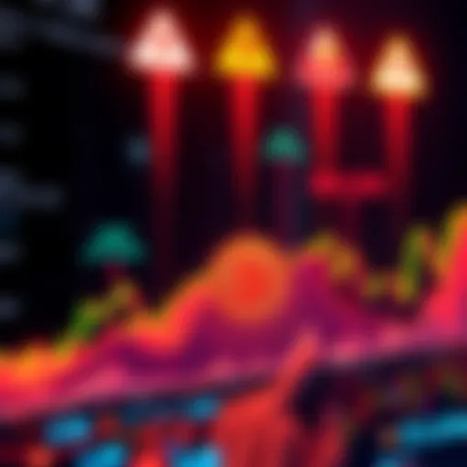 A graph showing Bitcoin's price dropping towards $65,000, impacting Ethereum, Cardano, and XRP prices, with warning symbols above.