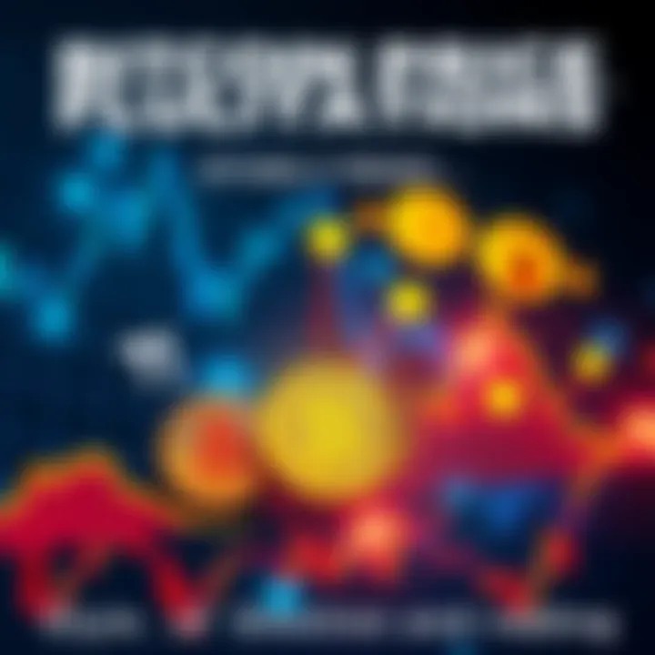 Graph showing Bitcoin price changes with emotional symbols like excitement and despair, illustrating trader reactions to market movements.