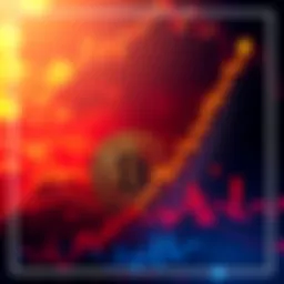 A downward trending graph showing Bitcoin's price dropping below the fire sale price with warning signs
