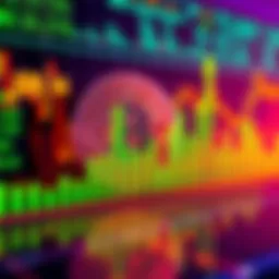 Bitcoin's price increasing with a chart showing upward movement and bright green bars, symbolizing a five-day winning streak in a vibrant market.