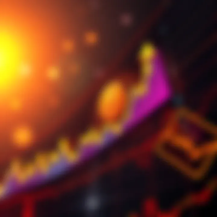 Graphic showing Bitcoin price chart with upward trend and arrows indicating a rally