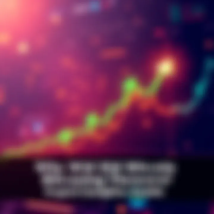 A graphic showing a rising Bitcoin price chart with green arrows indicating growth