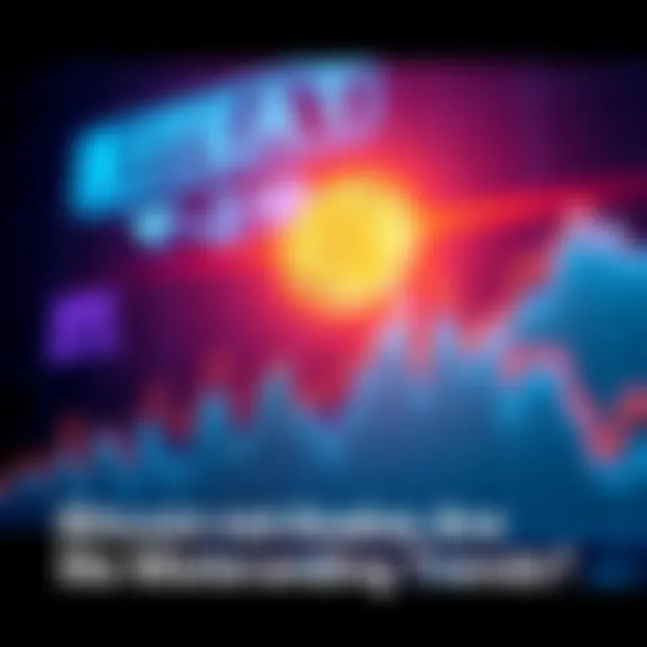 Graph showing Bitcoin price fluctuations over time with highlighted cycles