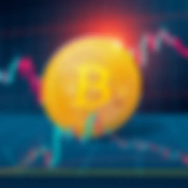 A Bitcoin logo in front of a stock chart showing upward movement, symbolizing Bitcoin's surge and its impact on altcoins.