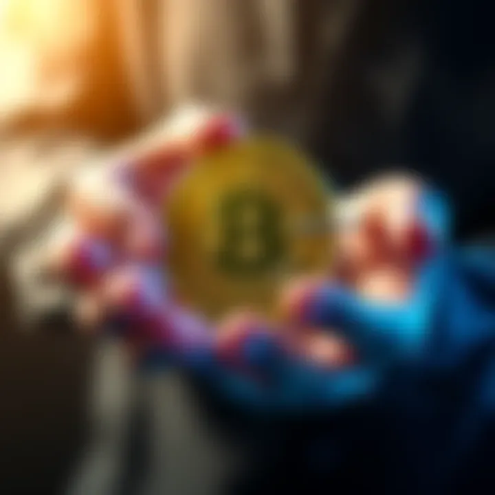 Bitcoin in Safe Hands A person securely holding a Bitcoin symbol in their hands, representing the transfer to self custody for privacy