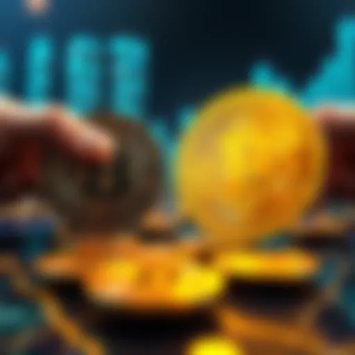 Illustration showing Bitcoin coins being exchanged for sats, emphasizing a new approach to Bitcoin investing.