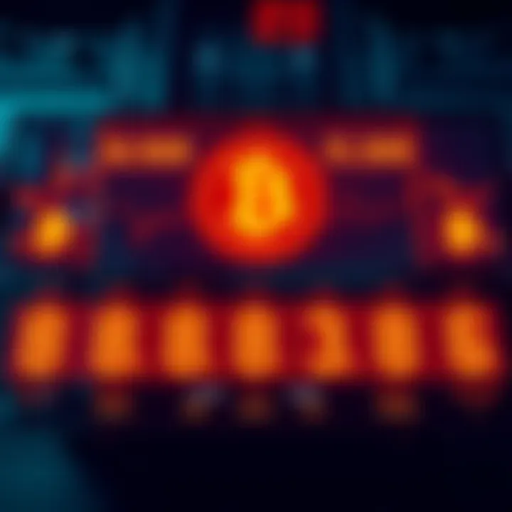 A digital scoreboard displaying fluctuating Bitcoin values, signifying a game-like environment with no physical backing.