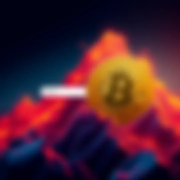 Illustration showing the contrast in Bitcoin search terms, with one side displaying 'Bitcoin is dead' and the other showing 'How to buy Bitcoin'