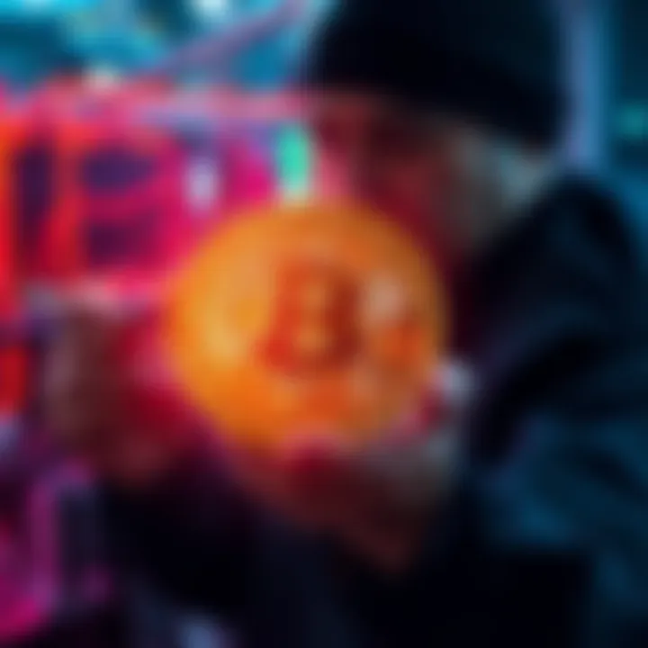 A person securing Bitcoin with a hardware wallet and learning about cryptocurrency investment strategies.