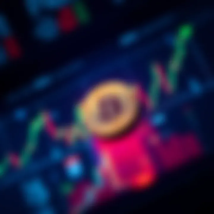 Graph showing Bitcoin price drop with short position indicator