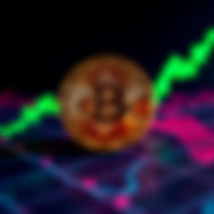 Bitcoin symbol with a resilient upward trend graph in the background, symbolizing its strength during the Iran conflict concerns.