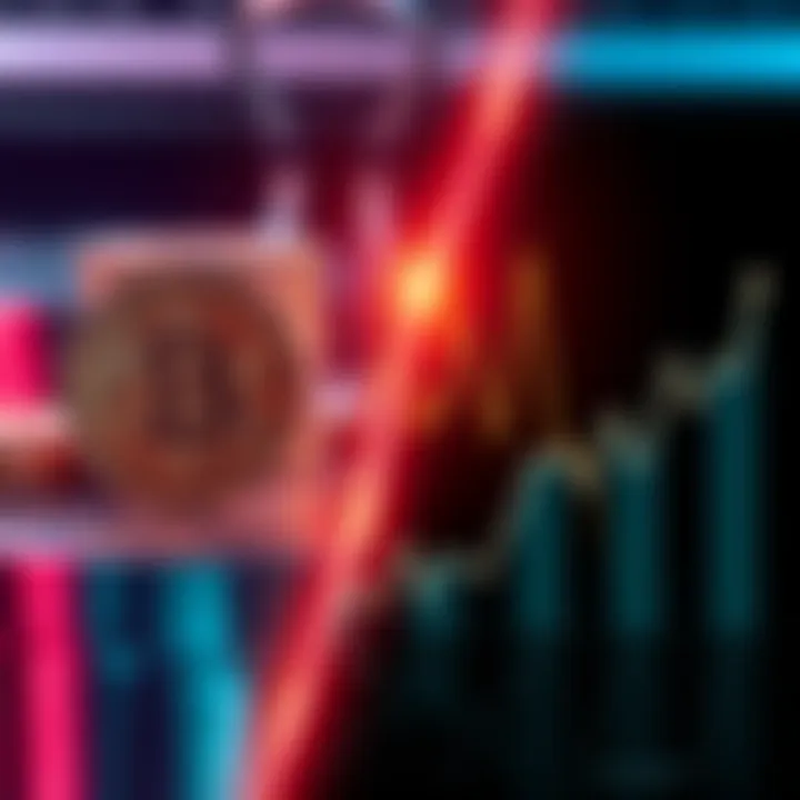 A split image showing Bitcoin coins on one side and a graph representing staking yields on the other, illustrating the decision between staking and holding BTC.
