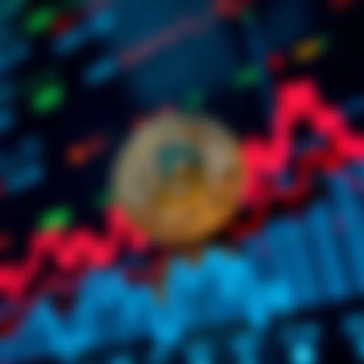Bitcoin symbol and rising stock market graph, visually representing cryptocurrency and tech stocks performance