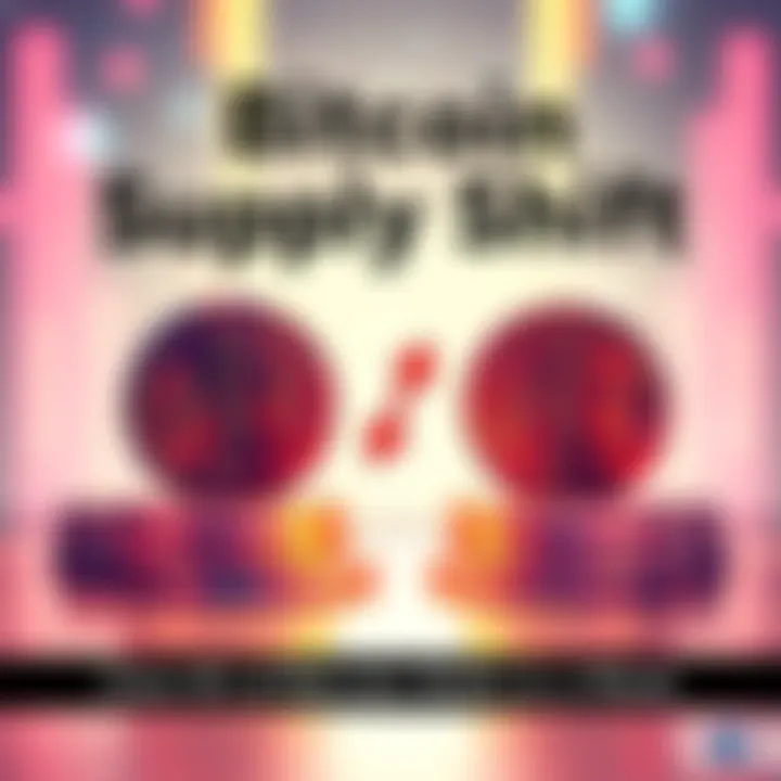 Illustration of Bitcoin coins with arrows indicating movement and change of hands, symbolizing significant market activity.