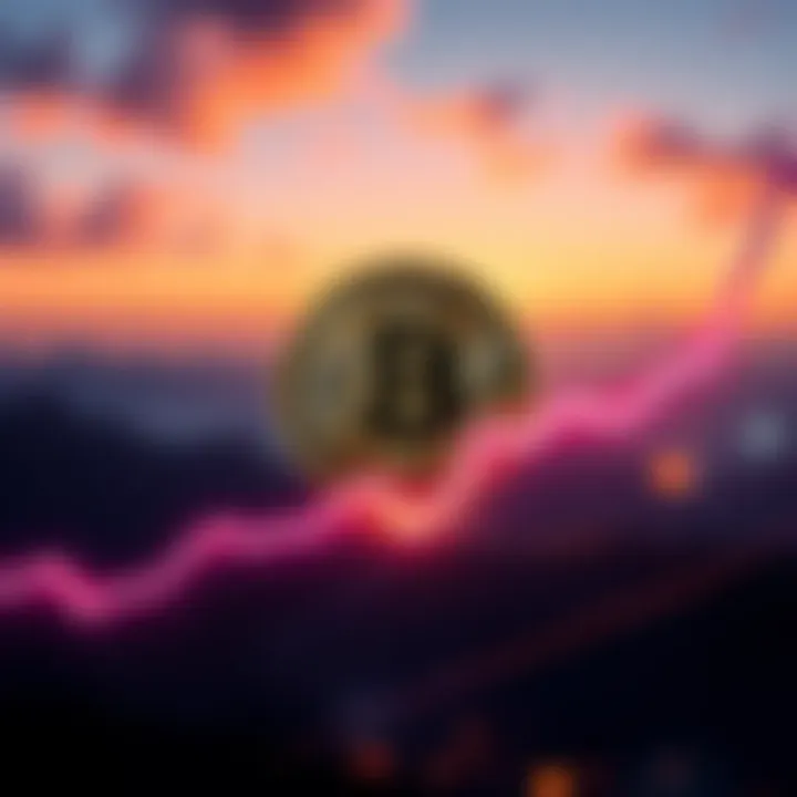 Bitcoin Support Level A graphic showing Bitcoin price hitting a key support level with a rising trend line in the background.