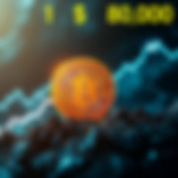 Bitcoin Surges Past 80000 Bitcoin logo with a rising graph line showing strong growth, representing the surge past 80000 dollars.