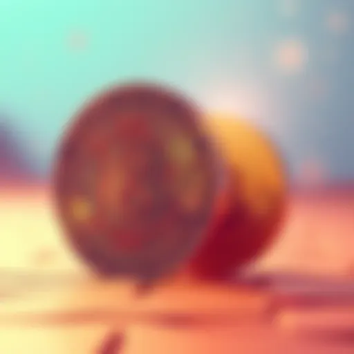 An illustration showing the Bitcoin symbol Ƀ alongside the traditional Bitcoin logo, highlighting the contrast between them.