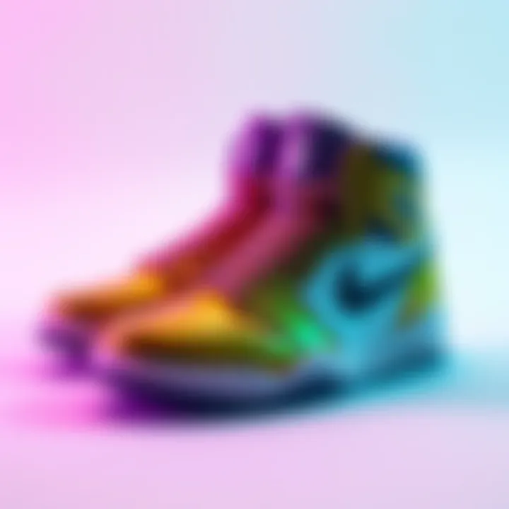 A pair of stylish Jordans designed with Bitcoin branding, set on a clean background to emphasize their unique look.