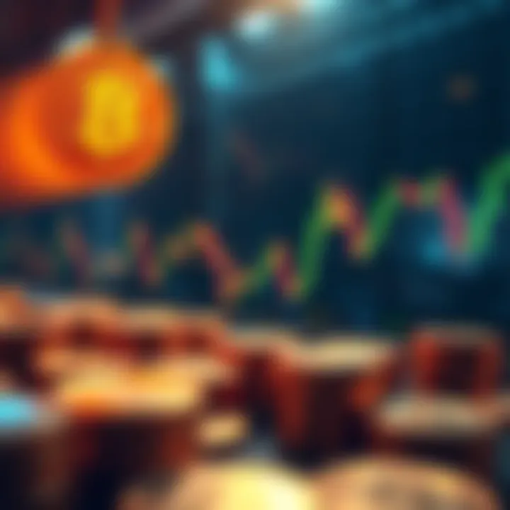 A visual representation of Bitcoin trading showing retail investors and big players like banks and institutions.