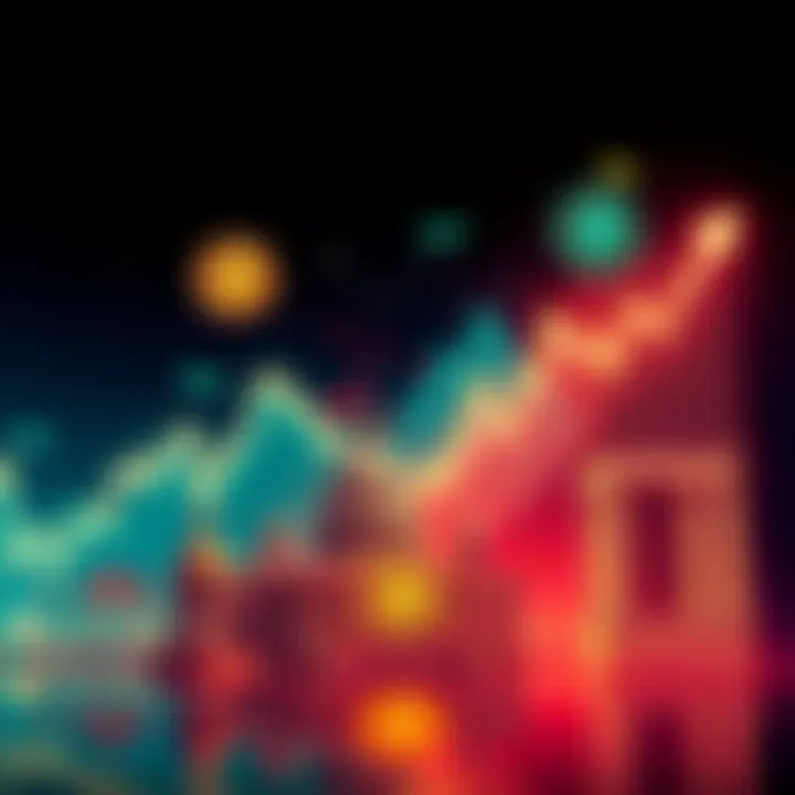 A graph showing Bitcoin price trends over the last decade, with symbols of institutions and government buildings representing increased involvement.