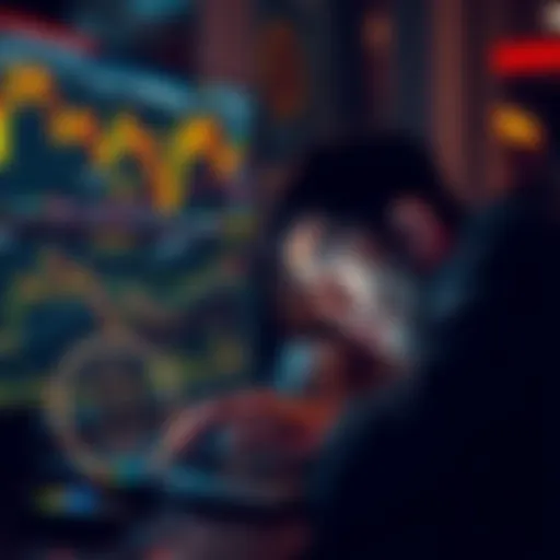 A person looking confused at a laptop displaying Bitcoin charts and graphs, with a shocked expression.