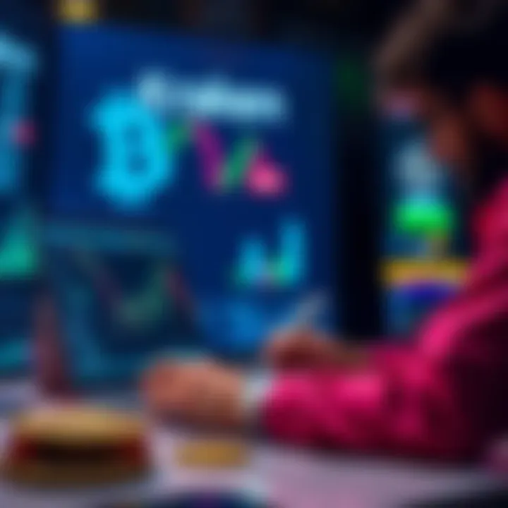 A person reviewing fees on Kraken and Kraken Pro for Bitcoin purchases on a laptop.