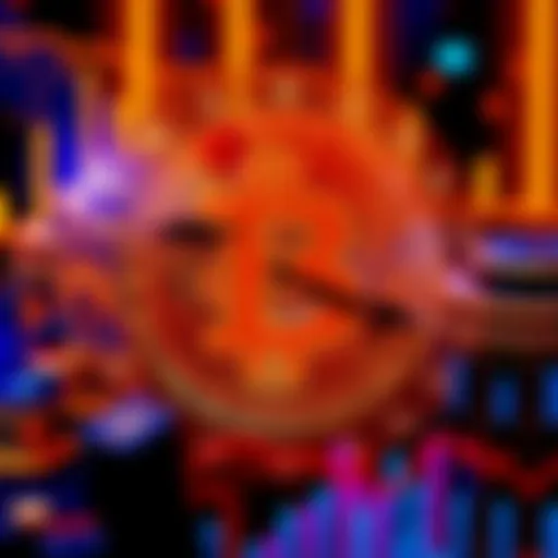 A graphic showing a Bitcoin logo with a clock, indicating slow transaction times and delays in processing.