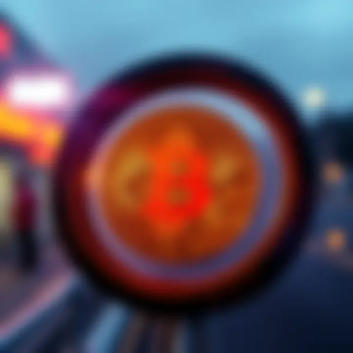 A visual warning sign with a Bitcoin symbol, highlighting the risks of small transactions leading to account freezes on exchanges.