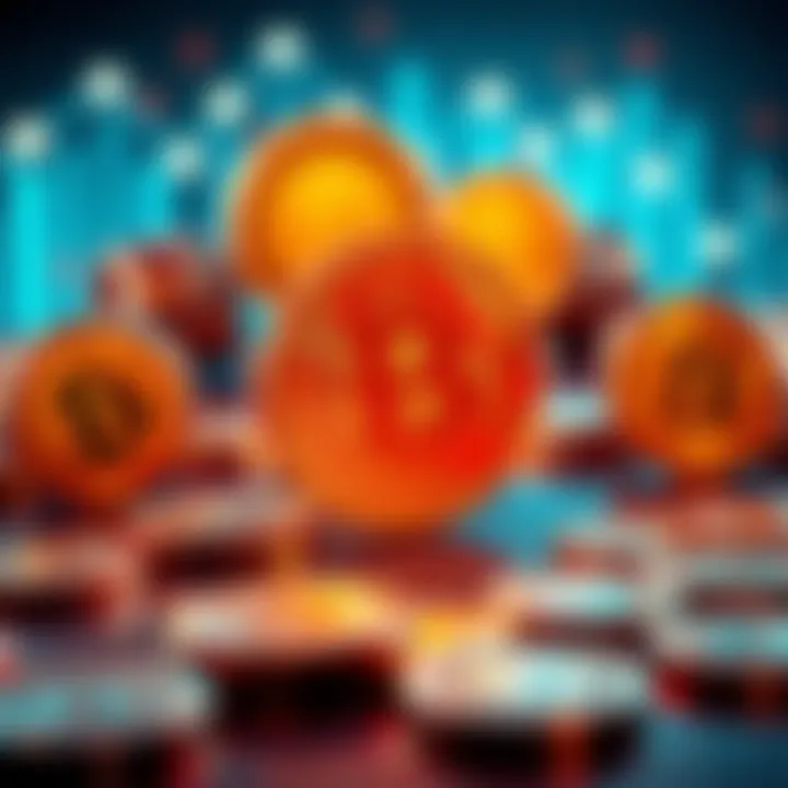 Bitcoin Transactions Concept Illustration showing Bitcoin symbols and digital coins with transaction arrows, representing new transaction standards.