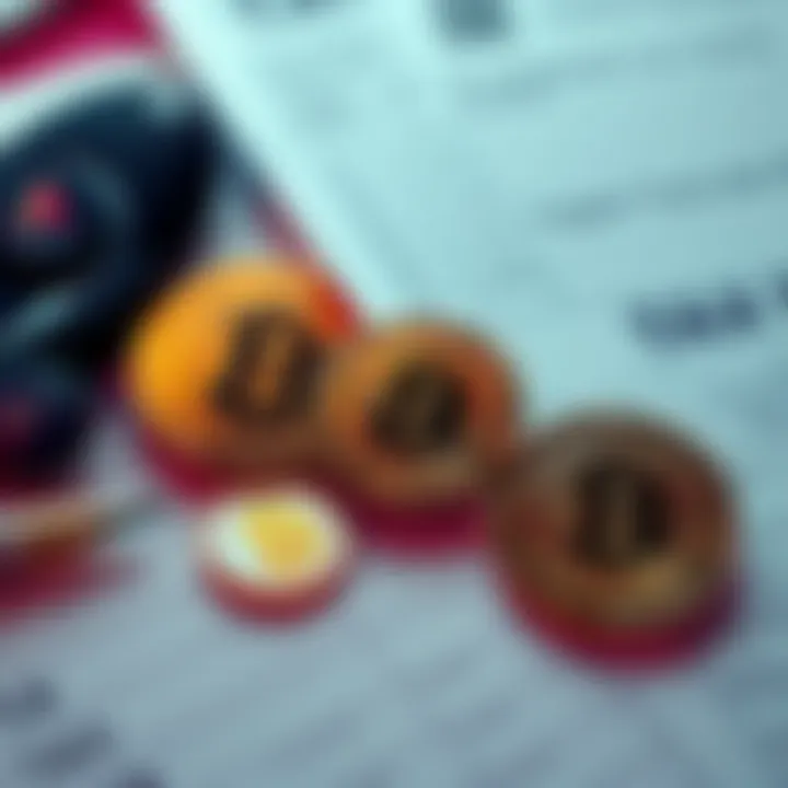 A graphic showing Bitcoin symbols and tax forms, illustrating the connection between cryptocurrency sales and tax authorities.