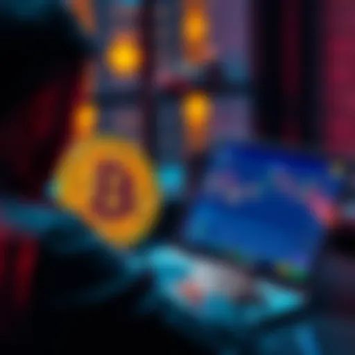 Person comparing Bitcoin buying options on Coinbase and Strike with a laptop and charts