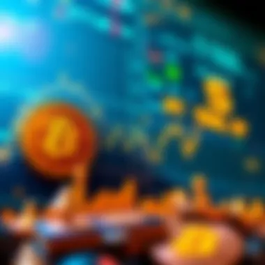 A graph showing Bitcoin price fluctuations over four years with skeptical trader icons around it