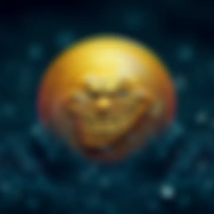 A Bitcoin coin featuring a playful troll face, representing a humorous twist in cryptocurrency discussions.