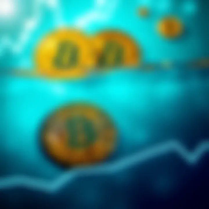 A graphic showing more Bitcoin held at a loss than profit, indicating a possible bear market bottom. The image features a chart with Bitcoin symbols and a downward trend line.