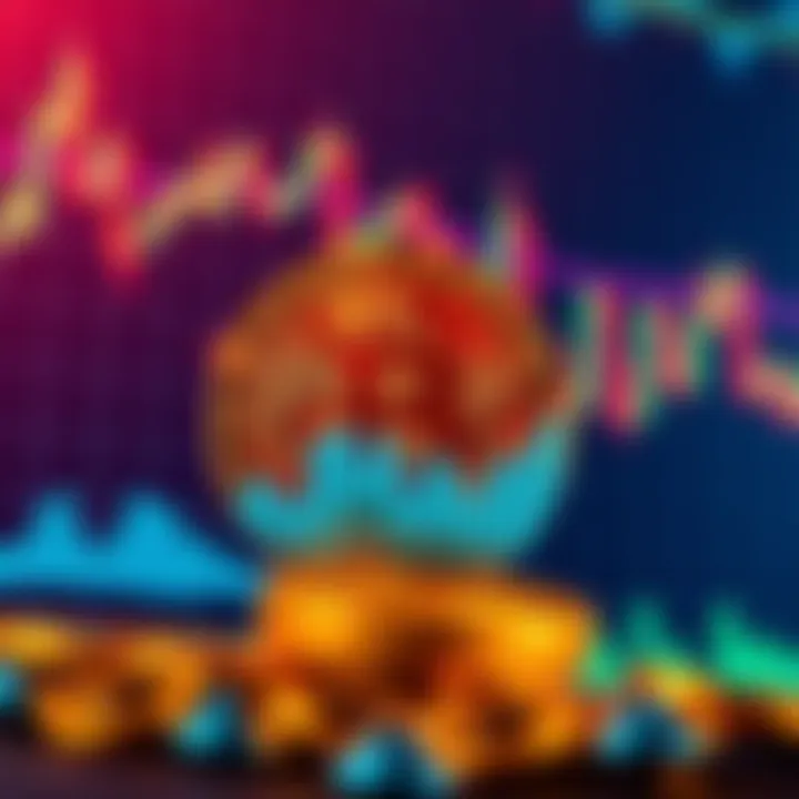 Bitcoin symbol with fluctuating market graph in the background indicating challenges at $88,000