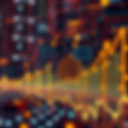 Graph showing Bitcoin price trends with a background of AI technologies