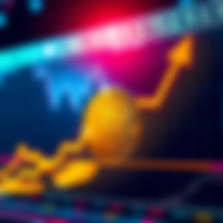 A chart showing Bitcoin reaching .70 with arrows indicating upward movement toward the $1 target