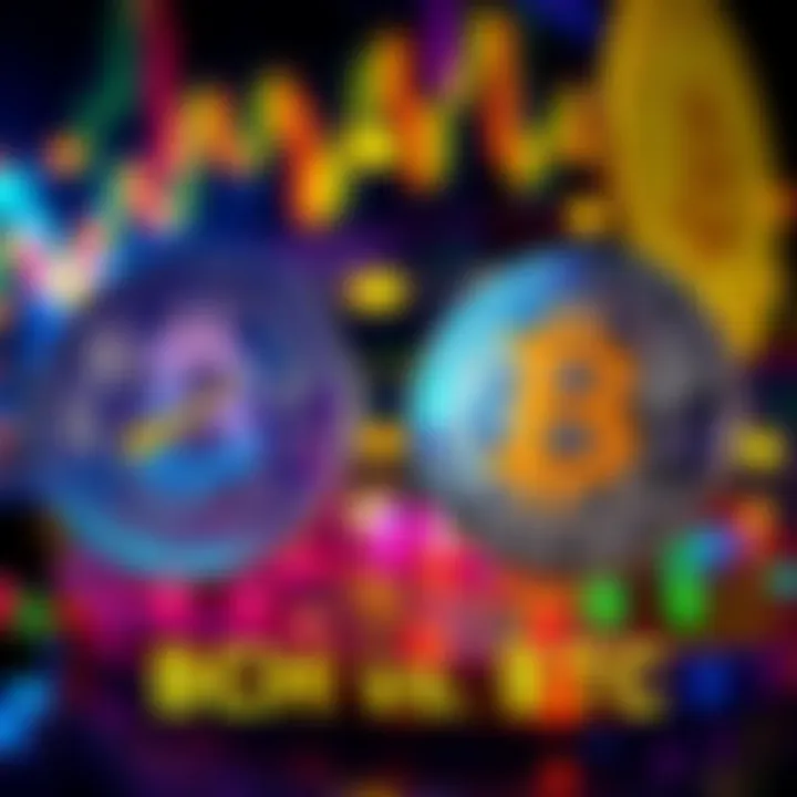 A visual comparison of Bitcoin and Bitcoin Cash logos representing the cryptocurrency debate.