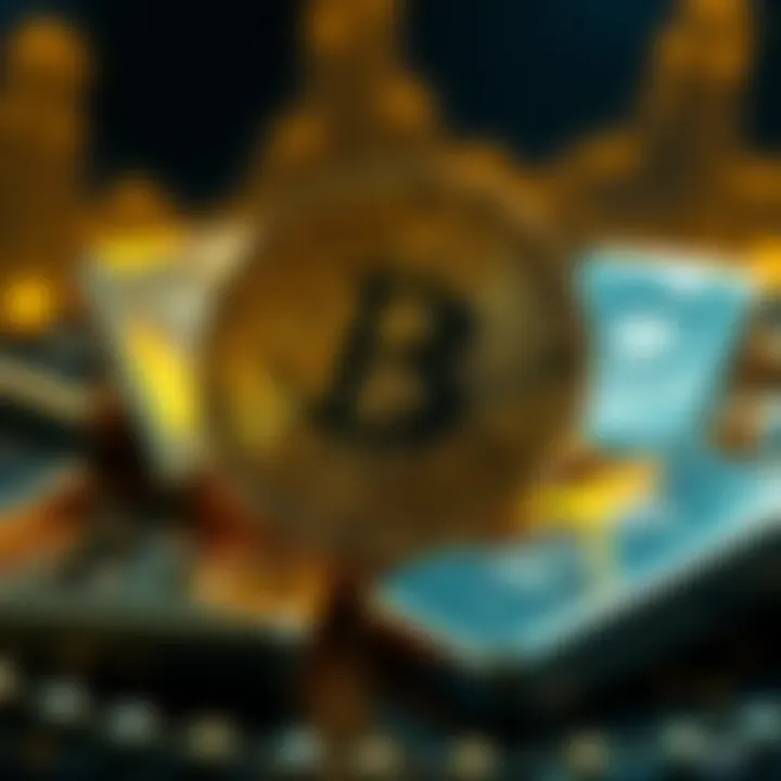 A visual representation showing Bitcoin alongside gold and silver bars, highlighting the contrast between digital and physical assets during market rallies.
