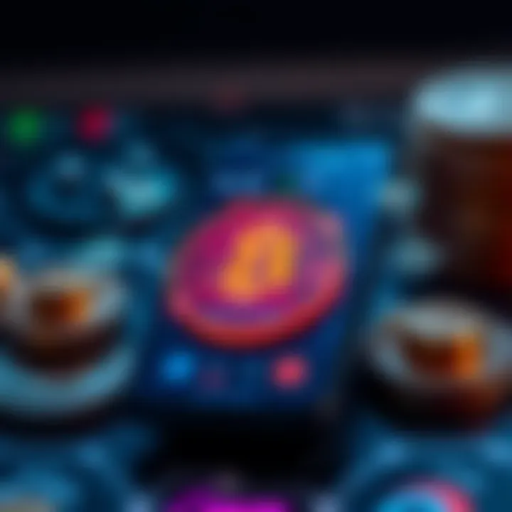 A modern Bitcoin wallet displayed on a smartphone screen, featuring an AI assistant, with voice commands and digital currency symbols around it.