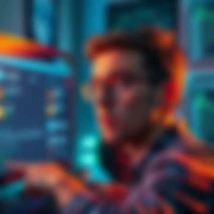 A beginner looking at a computer screen with Bitcoin wallet options and a confused expression, illustrating common mistakes in wallet management.