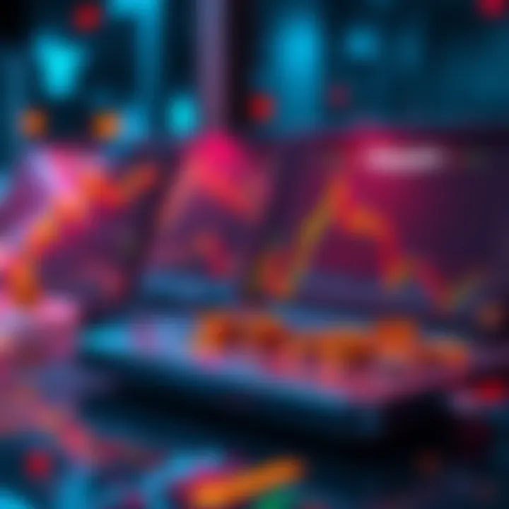 A digital representation of Bitget's new TradFi trading features, showcasing gold, forex, and various trading options on a sleek platform.