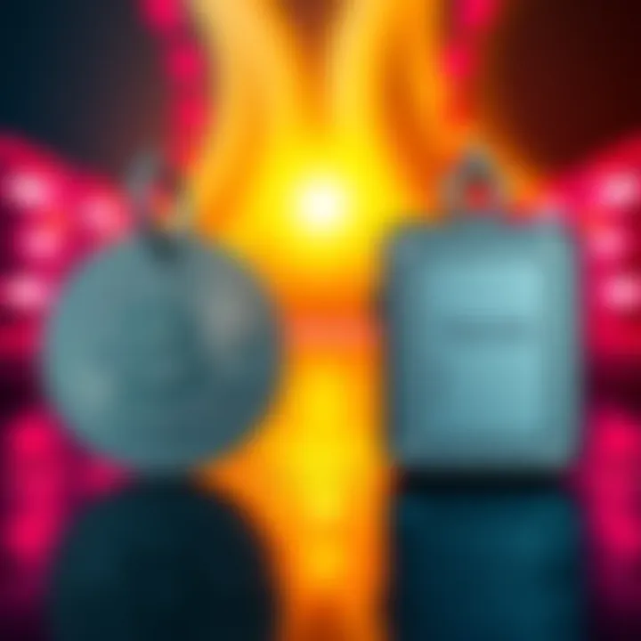 A side-by-side view of Bitkey and Trezor devices, highlighting their features for cryptocurrency storage and inheritance